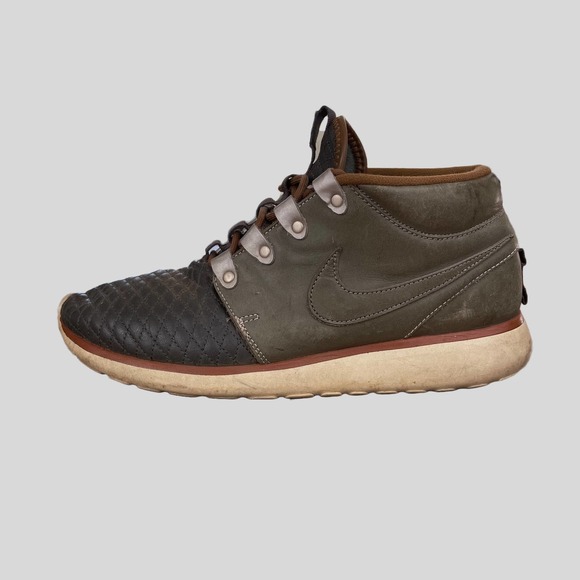 Nike Roshe Sneakerboot Quilted 639 165-002 Mercury Gray Leather Mens 8.5 - Picture 3 of 9